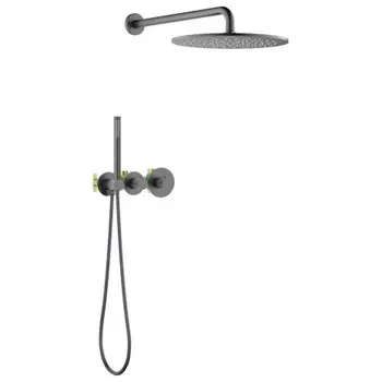 Душевая система встроенная с термостатом Timo Saona черное золото (SX-2359/18SM)