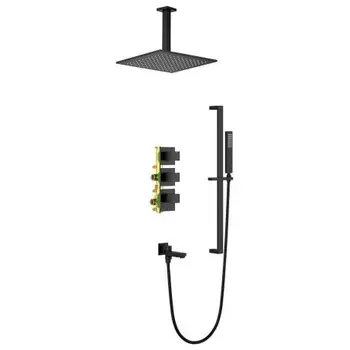 Душевая система встроенная с термостатом Timo Selene черный (SX-2239/03SM)