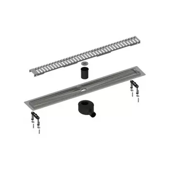 Душевой лоток TIMO Drain System 600 с вставкой "lines", Сатин (DS230106/01)