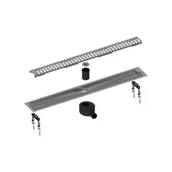 Душевой лоток TIMO Drain System 600 с вставкой "lines", Хром (DS230106/00)