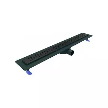 Душевой трап с комбинированным гидрозатвором Teymi Helmi Prime черный 80 см решетка из нержавеющей стали T90341