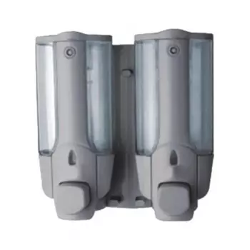 Двойной дозатор жидкого мыла Haiba серый (HB407-1)