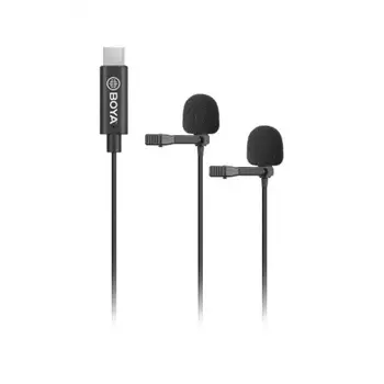 Двойной петличный микрофон Boya BY-M3D с разъемом USB Тype-C