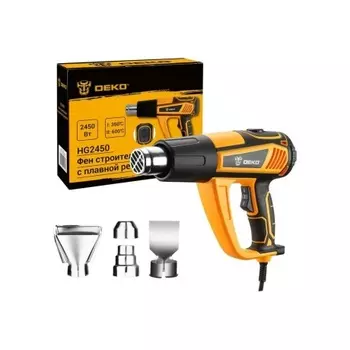 Фен строительный DEKO HG2450, 2450 Вт, с плавной регулировкой