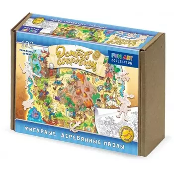 Фигурный деревянный пазл "FUN ART collection" Остров сокровищ 8330