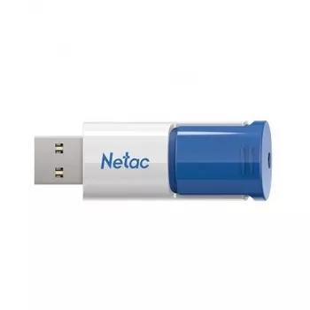 Флешка Netac U182 Blue 512Gb (NT03U182N-512G-30BL), USB3.0, сдвижной корпус, пластиковая бело-синяя