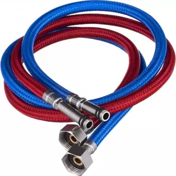 Гибкая подводка Славен для смесителя, нейлон, гайка 1/2", штуцер М10", 60/70, пара, 600 мм (СЛ-ЗП-070)