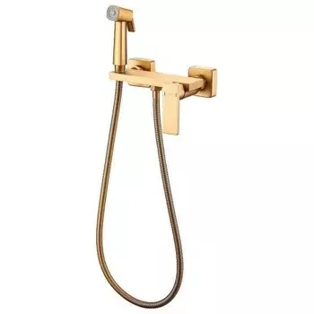 Гигиенический душ со смесителем Haiba матовое золото (HB5517-5)