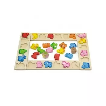 Головоломка "Карнавал животных"36 дет.в коробке 24 фигурки, 2 кубика VIGA 50450