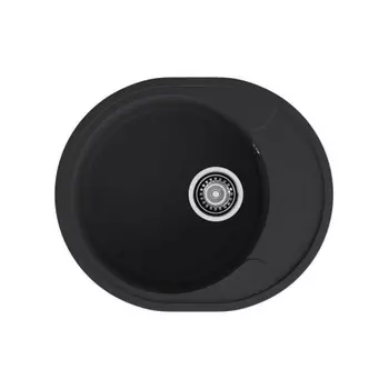 GRANFEST Мойка URBAN 857L 1-чаша+крыло 570*480мм, монтаж: врезной, материал: кварц, цвет: черный