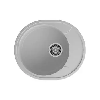 GRANFEST Мойка URBAN 857L 1-чаша+крыло 570*480мм, монтаж: врезной, материал: кварц, цвет: серый