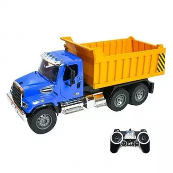 Грузовой автомобиль 1:20 на РУ (свет,звук) в коробке открывание дверей,подъем кузова