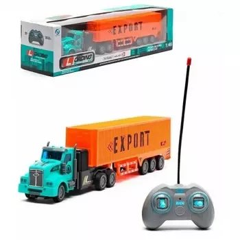 Грузовой автомобиль EXPORT 1:46 на РУ (свет) в коробке аккумулятор,USB ЗУ;открывается кузов,свет в кабине