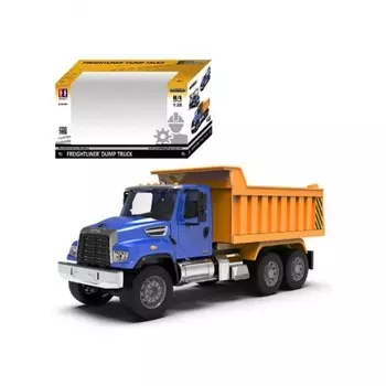 Грузовой автомобиль FREIGHTLINER 1:20 в коробке открывание дверей и капота;подъем кузова