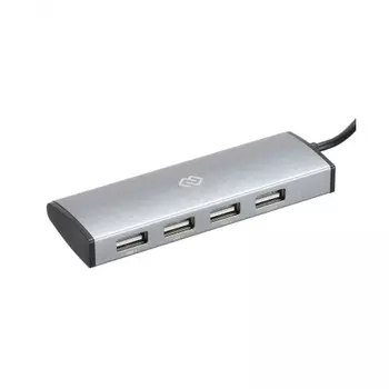 Хаб-разветвитель USB-C Digma HUB-4U2.0-UC-DS 4порт. серебристый