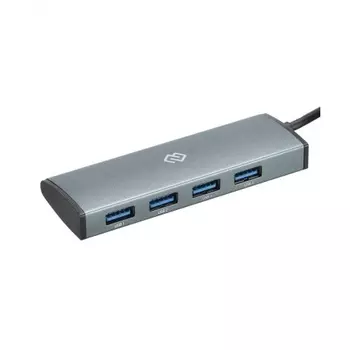 Хаб-разветвитель USB-C Digma HUB-4U3.0-UC-G 4порт. серый