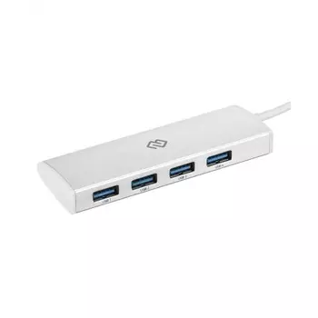 Хаб-разветвитель USB-C Digma HUB-4U3.0-UC-S 4порт. серебристый