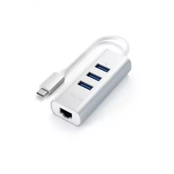 Хаб-разветвитель USB Satechi Aluminum Type-C 2-in-1 Silver ST-TC2N1USB31AS