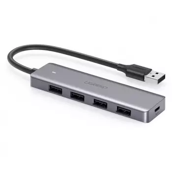 Хаб UGREEN CM219 (50985) 4-Ports USB A 3.0 Hub. серый