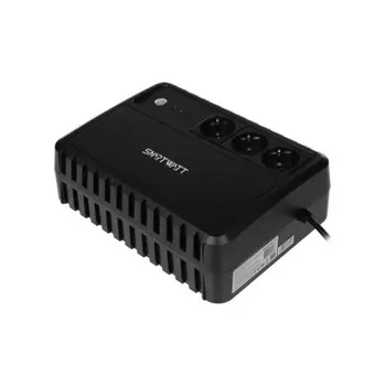 ИБП SMARTWATT UPS SAFE 1000 Line-interactive 1000VA/600W Brick (Euro x3, LED, 255x175x93(мм), 5,4 кг, гарантия 3года (ИБП) 12мес (АКБ)) (3703020260002)