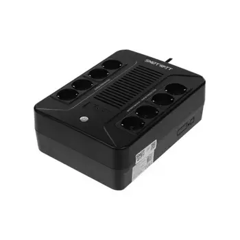 ИБП SMARTWATT UPS SAFE PRO 600 Line-interactive 600VA/360W Brick (Euro x8, LED, 275x210x95(мм), 4,8 кг, гарантия 3года (ИБП) 12мес (АКБ)) (3703020270002)