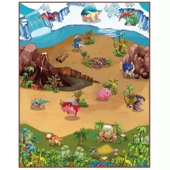 Игровой коврик "Динопарк 3D" 90*120 см, Кнопа 657043