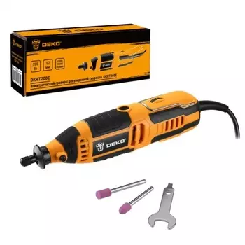 Электрический гравер с регулировкой скорости 200Вт DEKO DKRT200E