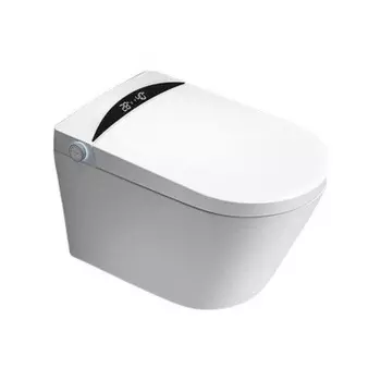 Электронный унитаз-биде подвесной с инсталляцией и хромированной кнопкой TIMO (TЕ-751)