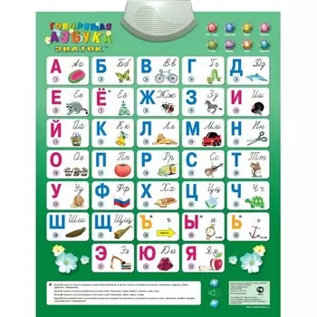 Электронный звуковой плакат Знаток PL-08-NEWru/70082 Говорящая азбука