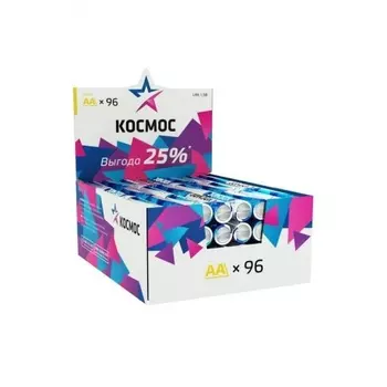 Элемент питания КОСМОС AA LR6 4 шт. шринк 96шт. дисплей бокс