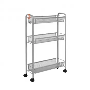 Этажерка "Ладья 1К" метал. на колесиках (44*17*75,5 см) графит Э 321 ГР