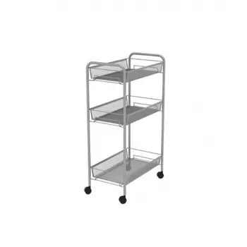 Этажерка "Ладья 2 К" метал. на колесиках (44*25*75,5 см) графит Э 322 ГР