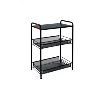 Этажерка "Ладья 33С", 2 корзины, столик, Д*Ш*В - 45*30*61 см, черный Э 557 Ч