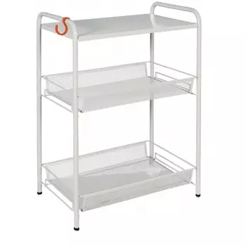 Этажерка "Ладья 33С", 2 корзины, столик, Д*Ш*В - 45*30*61 см, белый Э 557 Б