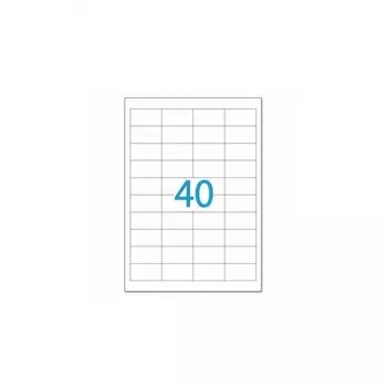 Этикетка самоклеящаяся 48,5х25,4 мм, 40 этикеток, белая, 70 г/м2, 50 л., LOMOND, 2100195, (2100195)