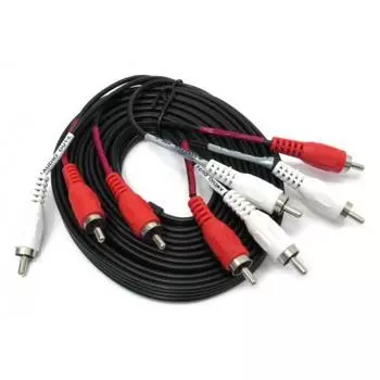 Кабель 4xRCA вилка -- 4xRCA вилка, стерео-аудио, 3 м. (SN1018)