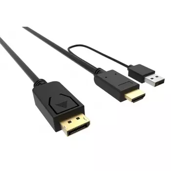 Кабель аудио-видео Buro HDMI (m)/DisplayPort (m) 2м. Позолоченные контакты черный (HDMI-DP-2M)