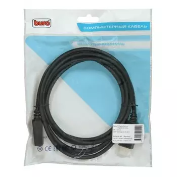 Кабель аудио-видео Buro v 12 DisplayPort (m)-DisplayPort (m) 3м контакты позолото черный (BHP DPP_12-3)