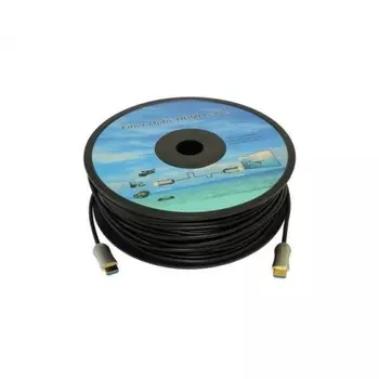 Кабель аудио-видео Fiber Optic HDMI (m)/HDMI (m) 25м. Позолоченные контакты черный