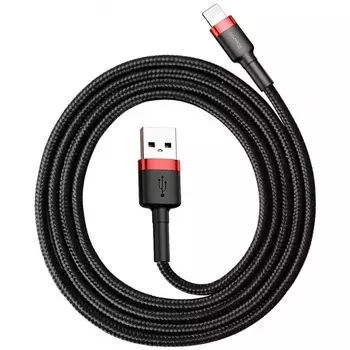 Кабель Baseus APPLE 8-pin Cafule 2.4A 1m Red-Black CALKLF-B19