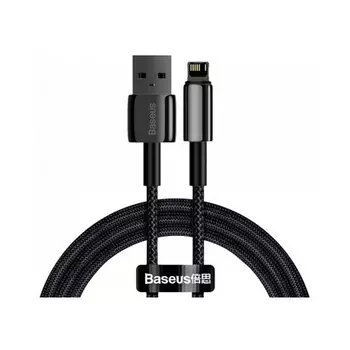 Кабель Baseus Tungsten Gold Fast USB - Lightning 2.4A 2m Black CALWJ-A01