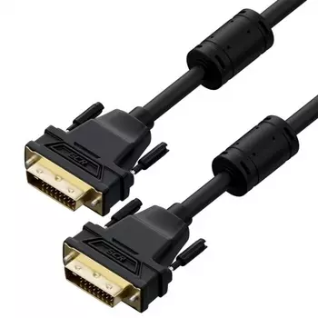 Кабель GreenConnect PROF 1.0m DVI-D, черный (GCR-54237)