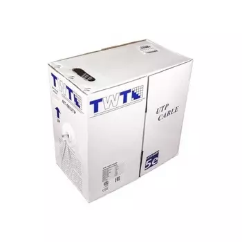 Кабель LANMASTER TWT UTP, 4 пары, Кат.5е, LSZH, универсальный, с тросом, 305 м (TWT-5EUTP-UNV-TR)