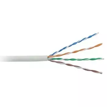 Кабель LANMASTER TWT UTP, 4 пары, Кат.5e, LSZH, 305 метров, белый (TWT-5EUTP-LSZH)
