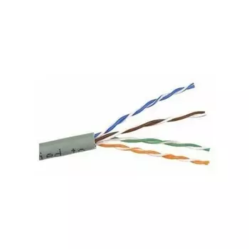Кабель LANMASTER TWT UTP, 4 пары, Кат.5e, PVC, серый, 100 метров (TWT-5EUTP/100-GY)