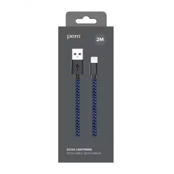 Кабель PERO DC-04 8-pin Lightning 2А 2м Blue-black