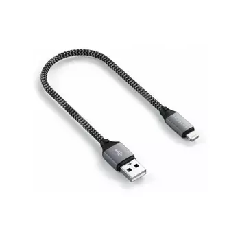 Кабель Satechi с Type-A на Lightning. Длина 25 см серый космос