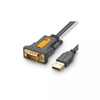 Кабель UGREEN CR104 (20223) USB 2.0 A To DB9 RS-232 Male Adapter Cable. 3 м. черный