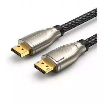 Кабель UGREEN DP112 (60842) 1.4 DP M/M Round Cable Zinc Alloy Shell в оплетке. 1 м. черный
