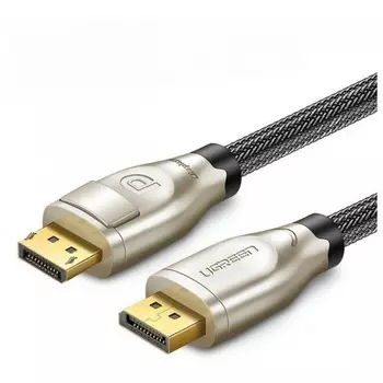 Кабель UGREEN DP112 (60844) 1.4 DP M/M Round Cable Zinc Alloy Shell в оплетке. 3 м. черный